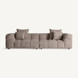 CANAPEA BARLIN, MARO/NEGRU, CONFECTIONATA DIN LEMN, SPUMA, METAL SI POLIESTER, STIL MODERN