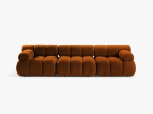 CANAPEA BELLIS, CU 3 LOCURI, CARAMIZIE, CU TAPITERIE DIN TEXTIL BOUCLE ROLF, MICADONI