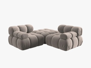 CANAPEA/COLTAR MODULAR BELLIS, 3 LOCURI, 188 CM, BEJ 16, TAPITERIE DIN CATIFEA, DESIGN DEOSEBIT - Img 6
