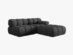 CANAPEA/COLTAR MODULAR BELLIS DREAPTA, 3 LOCURI, 282 CM, ESPRESSO 15, TAPITERIE DIN CATIFEA 3D, DESIGN DEOSEBIT - Img 5