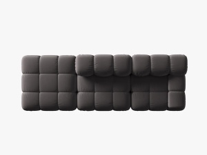 CANAPEA/COLTAR MODULAR BELLIS STANGA, 3 LOCURI, 282 CM, GRI INCHIS 97, TAPITERIE DIN CATIFEA, DESIGN DEOSEBIT - Img 5