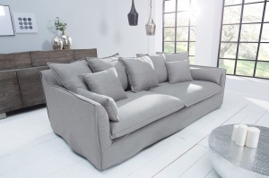 CANAPEA COMFORTABILA CU 3 LOCURI, TEXTIL FIN GRI, DESIGN MODERN, ARTIM GROUP SELECTION