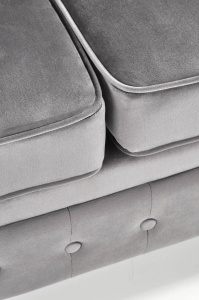 CANAPEA CONFORTABILA ERIKSEN XL, GRI/NEGRU, TAPITERIE DIN CATIFEA SI PICIOARE DIN LEMN MASIV, STIL MODERN - Img 5
