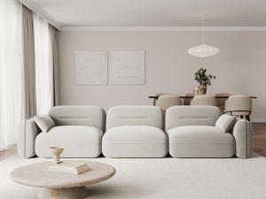 CANAPEA ELEGANTA 4 LOCURI, SYDNEY, BEIGE DESCHIS, MATERIAL CATIFEA, ARTIM GROUP SELECTION
