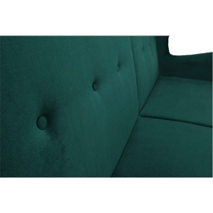 CANAPEA EXTENSIBILA COLUMBUS, VERDE, DIN TEXTIL SI LEMN, CU SPATIU DEPOZITARE, STIL MODERN, TK - Img 3