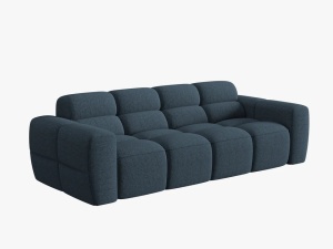CANAPEA LISA, 4 LOCURI, 265 CM, ALBASTRU INCHIS 77, TAPITERIE DIN STOFA, DESIGN DEOSEBIT
