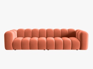 CANAPEA LUPIN, 4 LOCURI, 288 CM, CORAL 12, TAPITERIE DIN CATIFEA, DESIGN DEOSEBIT