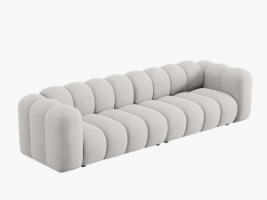 CANAPEA LUPIN, 4 LOCURI, 288 CM, GRI DESCHIS 06, TAPITERIE CHENILLE, DESIGN DEOSEBIT - Img 3