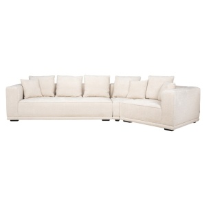 CANAPEA LUSSO CU 4 LOCURI, BEJ CHENILLE, NIAGARA 902, S5149, CONFECTIONAT DIN LEMN DE PIN, SPUMA SI 100% POLIESTER, RICHMOND INTERIOR - Img 3
