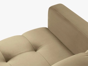 CANAPEA MAMAIA, 2 LOCURI, 152 CM, BEJ 28/AURIU, TAPITERIE DIN CATIFEA, DESIGN DEOSEBIT - Img 6
