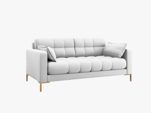 CANAPEA MAMAIA, 2 LOCURI, 152 CM, GRI DESCHIS 80/AURIU, TAPITERIE DIN STOFA FINA, DESIGN DEOSEBIT