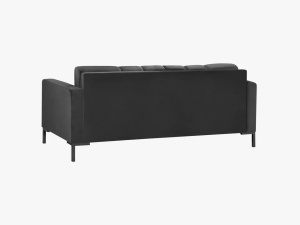 CANAPEA MAMAIA, 2 LOCURI, 152 CM, GRI INCHIS 18/NEGRU, TAPITERIE DIN CATIFEA, DESIGN DEOSEBIT - Img 4