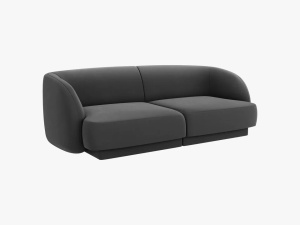 CANAPEA MILEY, 2 LOCURI, 180 CM, GRI 14, TAPITERIE DIN CATIFEA, DESIGN DEOSEBIT - Img 3
