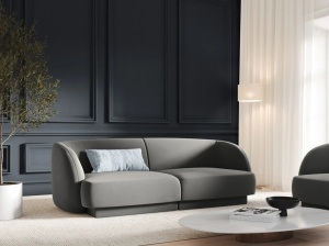 CANAPEA MILEY, 2 LOCURI, 180 CM, GRI DESCHIS 13, TAPITERIE DIN CATIFEA, DESIGN DEOSEBIT