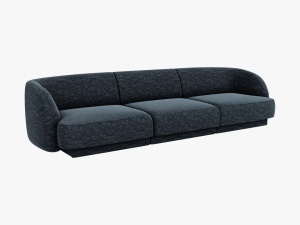 CANAPEA MILEY, 3 LOCURI, 259 CM, ALBASTRU 86, TAPITERIE CHENILLE, DESIGN DEOSEBIT
