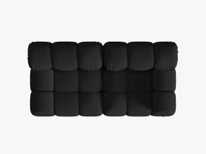 CANAPEA MODULARA BELLIS, 2 LOCURI, 188 CM, NEGRU 19, TAPITERIE DIN CATIFEA 3D, DESIGN DEOSEBIT - Img 4