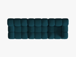 CANAPEA MODULARA BELLIS, 3 LOCURI, 282 CM, BLEUMARIN 87, TAPITERIE DIN CATIFEA 3D, DESIGN DEOSEBIT - Img 4
