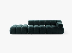 CANAPEA MODULARA BELLIS, PE STANGA, BENZINA, CU TAPITERIE DIN TEXTIL BOUCLE ROLF, MICADONI