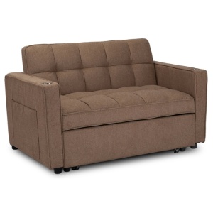 CANAPEA RABATABILA, ARTIM MEBLE, REALIZAT DIN MATERIAL TEXTIL MARO SI METAL, STIL MODERN - Img 17