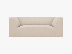 CANAPEA RUBY, CU 2 LOCURI, BEJ DESCHIS, CU TAPITERIE DIN TEXTIL STRUCTURAT OTTAWA, MICADONI