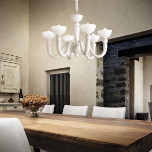 CANDELABRU BON BON SP8, ALB, DIN METAL, STIL MODERN - Img 2