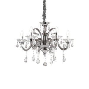 CANDELABRU COLOSSAL SP6, GRI, DIN STICLA, STIL CLASIC