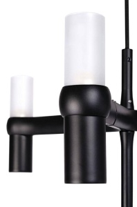 CANDELABRU CU LED-URI ATOMIC GRANDE, NEGRU, DIN METAL, STIL MODERN - Img 2
