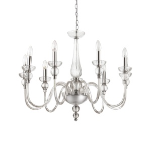 CANDELABRU DOGE SP9, TRANSPARENT, DIN STICLA, STIL MODERN