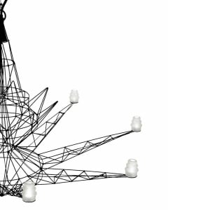 CANDELABRU ESTRELLA 150, NEGRU, DIN METAL, STIL MODERN, B2 - Img 4