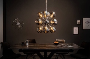 CANDELABRU GALAXY, DIN METAL SI STICLA