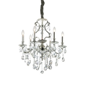 CANDELABRU GIOCONDA SP6, ARGINTIU, DIN METAL, STIL CLASIC