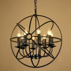CANDELABRU INDUSTRIAL LOFT APP261, 52x52 cm, NEGRU, DIN METAL, STIL INDUSTRIAL, TU - Img 8