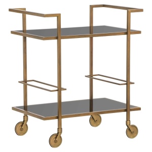 CARUCIOR PENTRU SERVIRE XO, 212969, AURIU PERIAT, CONFECTIONAT DIN METAL SI STICLA, STIL MODERN