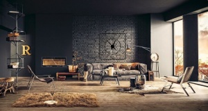 CEAS DECORATIV LOFT TUY PATRAT 60CM STIL INDUSTRIAL