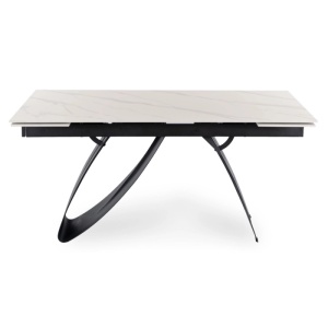 CEL MAI MIC PRET!!!MASA EXTENSIBILA 160-220CM, ARTIM MEBLE, REALIZATA DIN METAL SI CERAMICA, CULOARE MARMURA ALBA/NEGRU, STIL MODERN - Img 6
