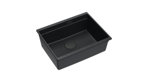 CHIUVETA BUCATARIE REA LOGAN 100, CU DOP, NEGRU/NEGRU, DIN GRANIT, CALITATE SUPERIOARA