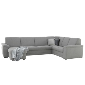 COLTAR BITER U, TIP U, MODEL STANGA, GRI, DIN TEXTIL/STOFA, EXTENSIBIL, SPATIU DEPOZITARE, STIL MODERN, TK - Img 1