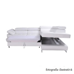 COLTAR BUTON R, MODEL DREAPTA, GRI/MARO, DIN PIELE ECOLOGICA, EXTENSIBIL, SPATIU DEPOZITARE, STIL MODERN, TK - Img 7