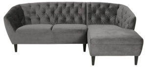 COLTAR CONFORTABIL, RIA GRI INCHIS, CU TAPITERIE DIN TEXTIL SI LEMN, STIL SCANDINAV B2 - Img 2
