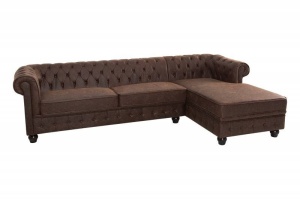 COLTAR DE LUX DIN PIELE ECO, MARO ANTIC CHESTERFIELD 238CM 38523 - Img 5
