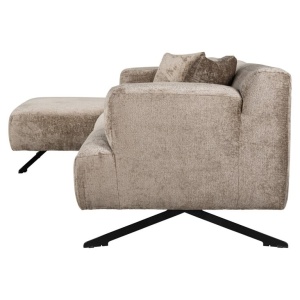 COLTAR DONOVAN CU 3 LOCURI + CANAPEA EXTENSIBILA STANGA, BERGEN 104 TAUPE CHENILLE, S5138, CONFECTIONAT DIN SPUMA, METAL SI 100% POLIESTER, RICHMOND INTERIOR - Img 3