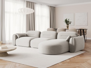 COLTAR ELEGANT 4 LOCURI, SYDNEY, BEIGE DESCHIS, DREAPTA, MATERIAL CATIFEA, ARTIM GROUP SELECTION