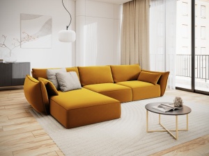 COLTAR ELEGANT STANGA 308CM, VANDA 4 LOCURI, DIVERSE CULORI, MATERIAL CATIFEA, ARTIM GROUP COLLECTION