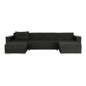 COLTAR ESSEN, UNIVERSAL (S/D), NEGRU, DIN PIELE ECOLOGICA SI TEXTIL, EXTENSIBIL, SPATIU DEPOZITARE, STIL MODERN, TK - Img 6
