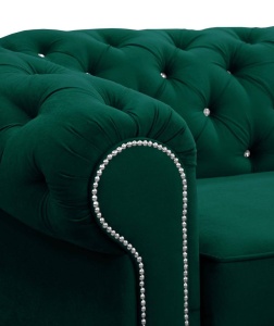 COLTAR EXTENSIBIL 278 CM, VALENTINO L DREAPTA, VERDE, DIN STOFA DE CALITATE SUPERIOARA - Img 7