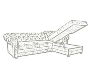 COLTAR EXTENSIBIL 280CM, VALENTINO ROZ DREAPTA, DIN STOFA DE CALITATE SUPERIOARA - Img 4