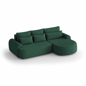 COLTAR EXTENSIBIL, MODEL BESTSELLER, OLIVIO, VERDE, MATERIAL DE CALITATE BOUCLE, DESIGN DEOSEBIT