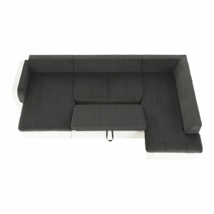 COLTAR KASTOR, TIP U, DREAPTA, GRI/ALB SI ROZ PUDRA, DIN PIELE ECOLOGICA SI TEXTIL, EXTENSIBIL, STIL MODERN, TK - Img 5