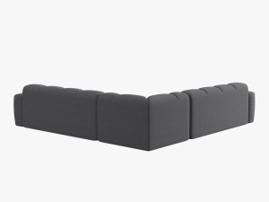 COLTAR LISA, 6 LOCURI, 310 CM, GRI 89, TAPITERIE DIN STOFA, DESIGN DEOSEBIT - Img 3