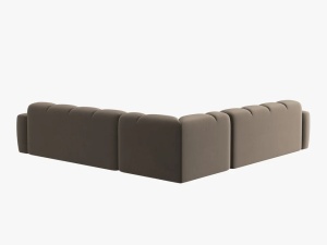 COLTAR LISA, 6 LOCURI, 310 CM, MARO DESCHIS, TAPITERIE DIN CATIFEA, DESIGN DEOSEBIT - Img 4